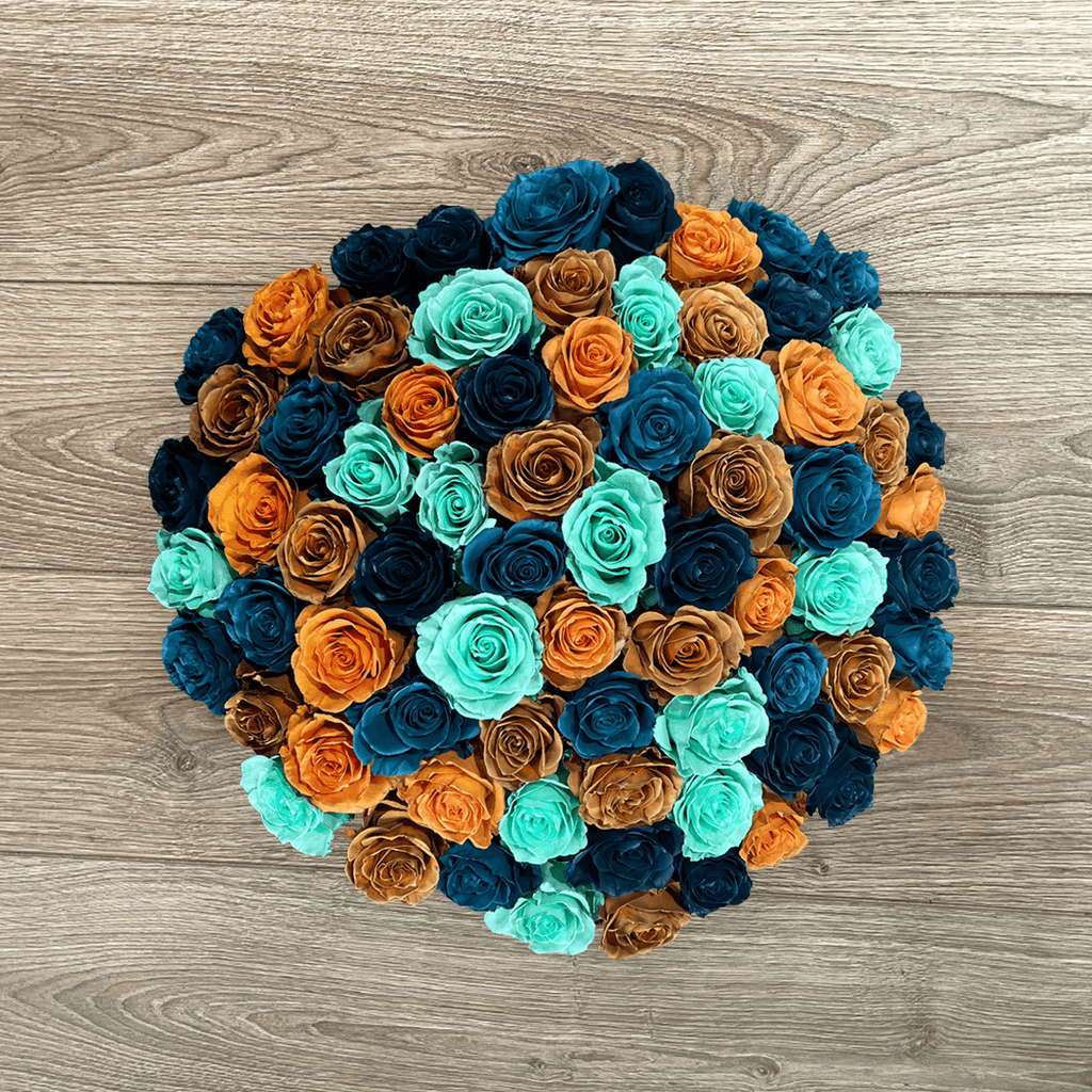 Blue and Brown Roses Bouquet